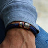 Navy Paracord and Silver Medical Alert Bracelet - Thumbnail 4