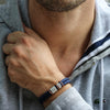 Navy Paracord and Silver Medical Alert Bracelet - Thumbnail 6