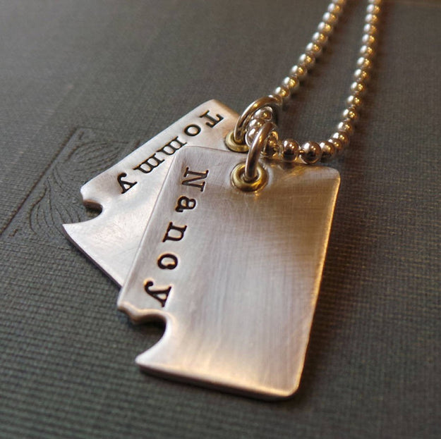 Piece Of My Heart Dog Tag Necklace