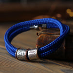 Royal Blue Paracord and Silver Medical Alert Bracelet - Image 4