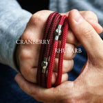 Cranberry Paracord and Silver Medical Alert Bracelet - Image 8