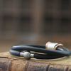 Leather and Silver Medical Alert ID Bracelet - Thumbnail 6