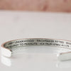 Silver Medical Alert Caduceus Cuff Bracelet - Thumbnail 3