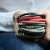 Soft Dark Grey Leather and Silver Medical Alert Bracelet - Thumbnail 13