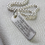 Extra Slim Silver Medical Alert Allergy Necklace - Image 3