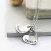 Personalised Sterling Silver Curvy Heart Necklace - Thumbnail 3