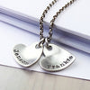 Personalised Sterling Silver Curvy Heart Pendant - Thumbnail 1