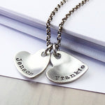 Personalised Sterling Silver Curvy Heart Pendant - Image 1