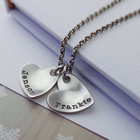 Personalised Sterling Silver Curvy Heart Pendant