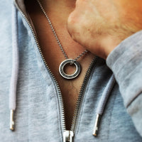 Men's Personalised Silver Washer Necklace