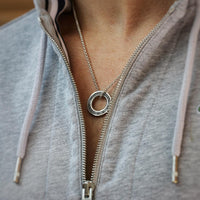 Men's Personalised Silver Washer Necklace