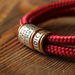 Rhubarb Paracord and Silver Medical Alert Bracelet - Image 4