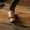 Olive Green Paracord and Silver Medical Alert Bracelet - Thumbnail 1