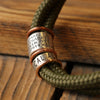 Olive Green Paracord and Silver Medical Alert Bracelet - Thumbnail 6