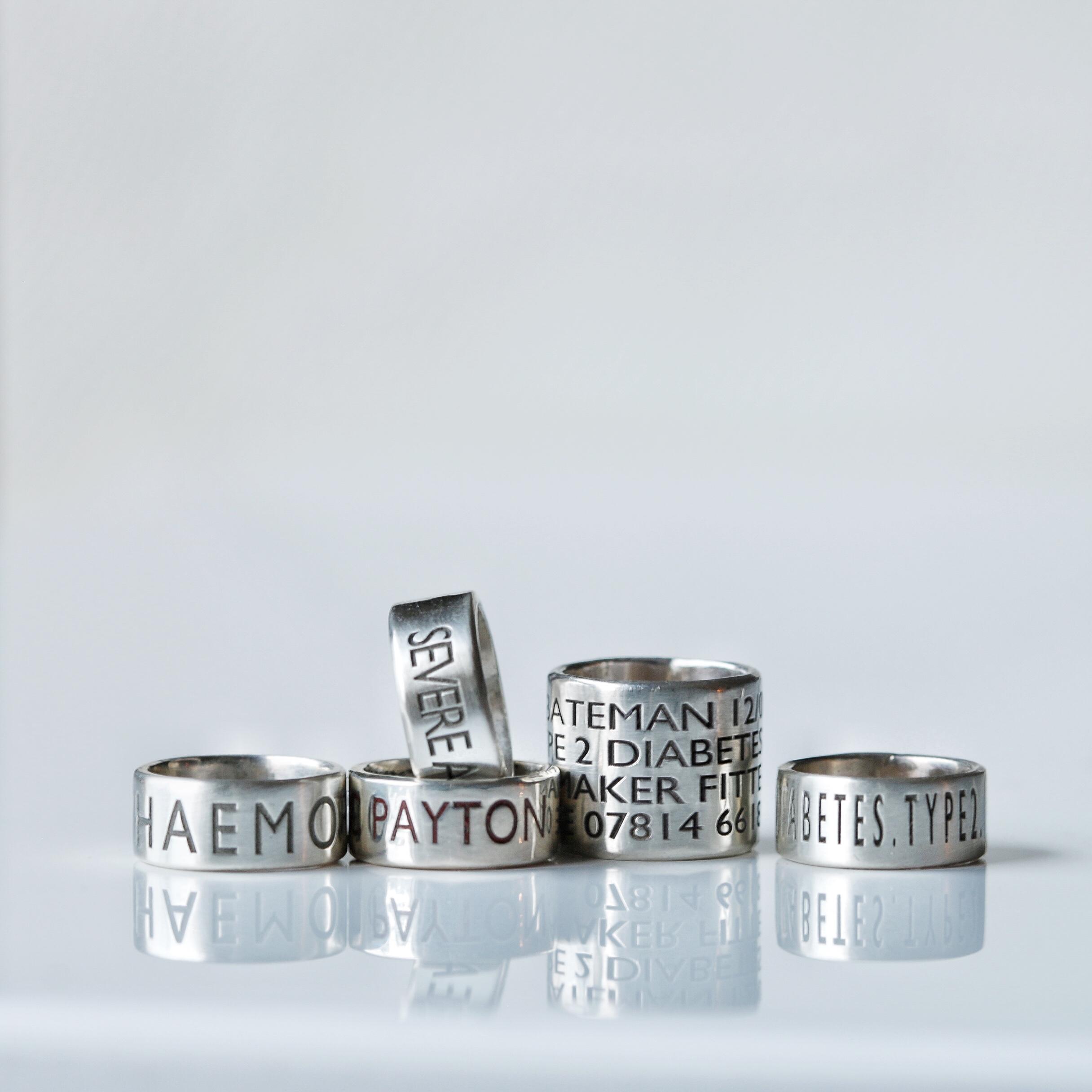Slim 5mm Personalised Medical Alert Bead