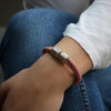 Soft Rose Pink Leather and Silver Women's Medical Alert Bracelet - Thumbnail 11