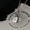 Hand & Footprint Heart Charm Necklace - Thumbnail 3