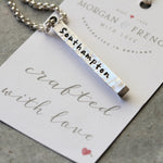 Personalised Silver Family Names Necklace - Image 4