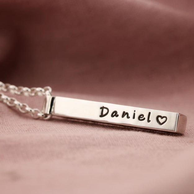 Personalised Silver Family Names Necklace
