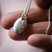 Ashes in Silver Pebble Charm