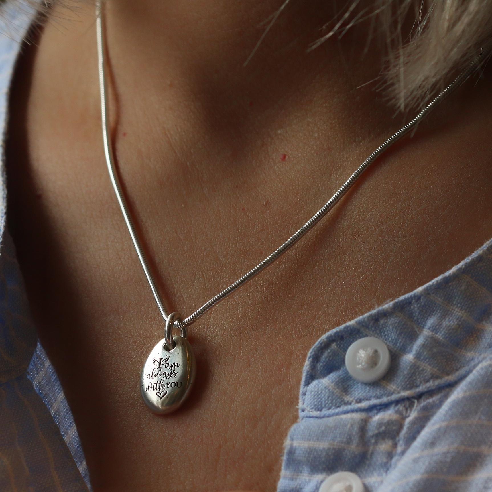 Handcrafted Ashes Charm | Silver Pebble Charm | Morgan & French