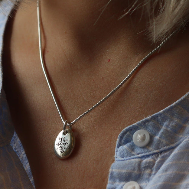 Ashes in Silver Pebble Charm - Image 2