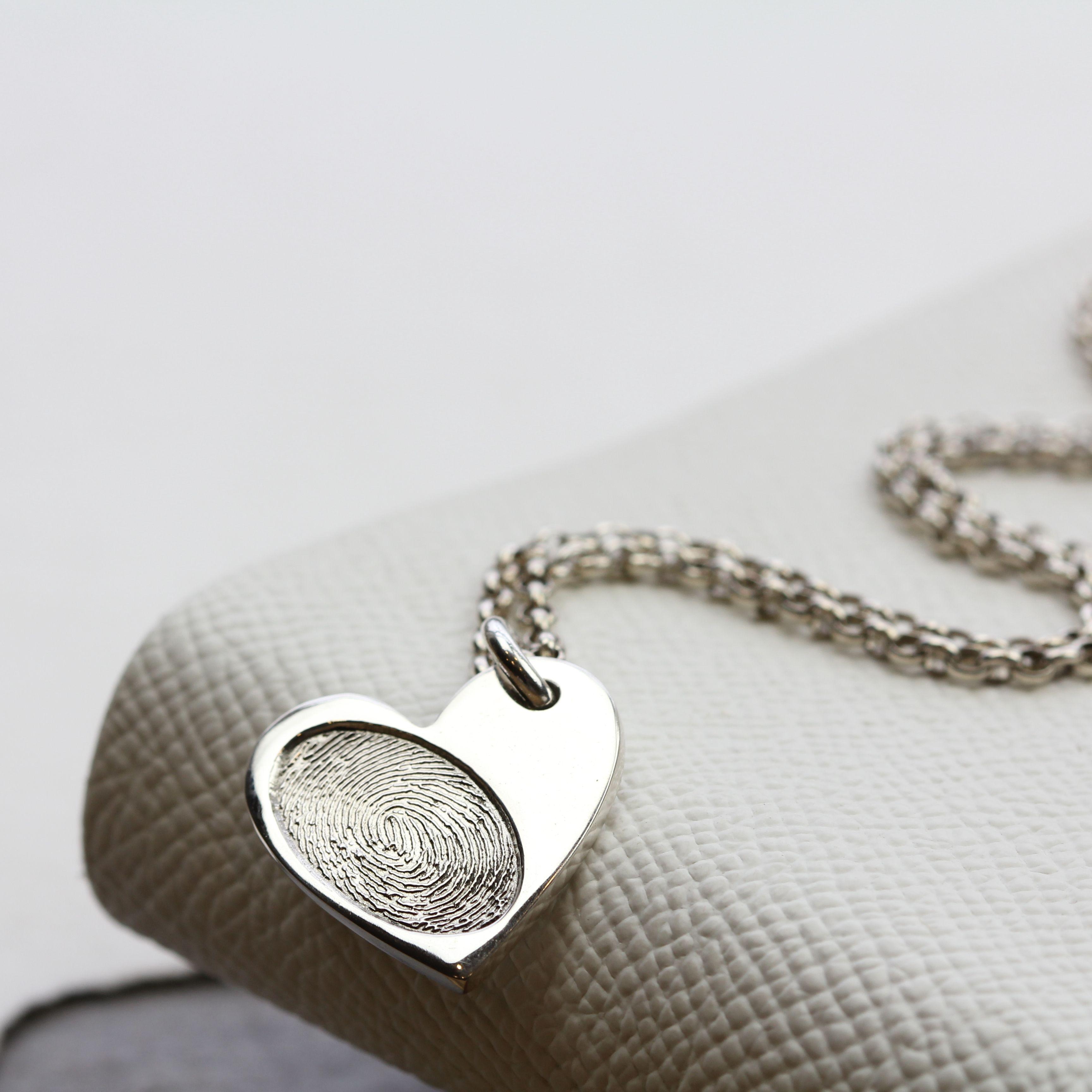 Fingerprint Heart Necklace | Fingerprint Necklace | Morgan & French