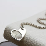 Fingerprint Heart Charm Necklace - Image 1