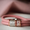 Soft Rose Pink Leather and Silver Women's Medical Alert Bracelet - Thumbnail 4