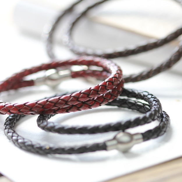 Individual Leather Story Bracelets - Image 4