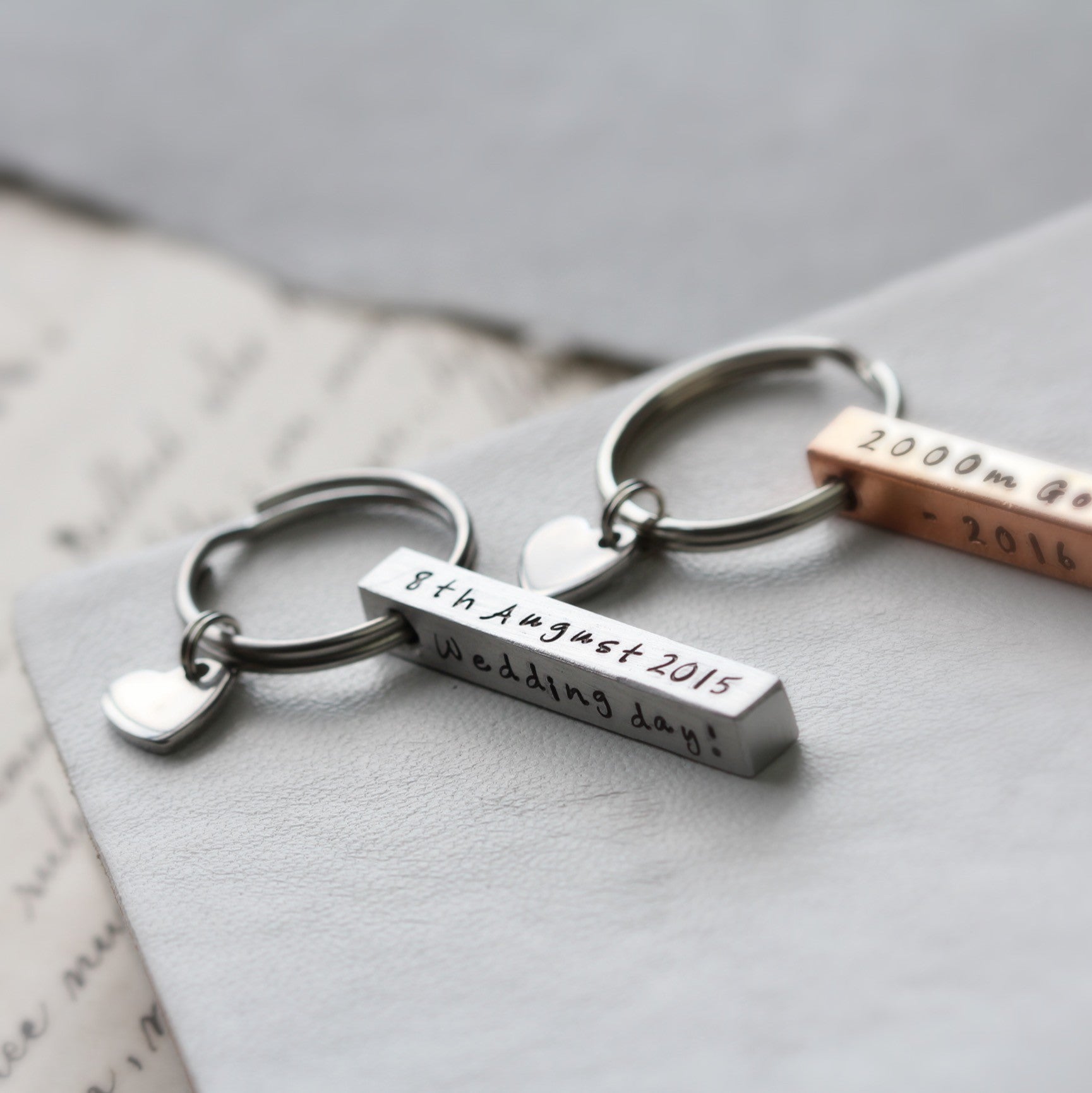 Personalised Square Bar Keyring