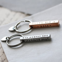 Personalised Square Bar Keyring - Thumbnail 3