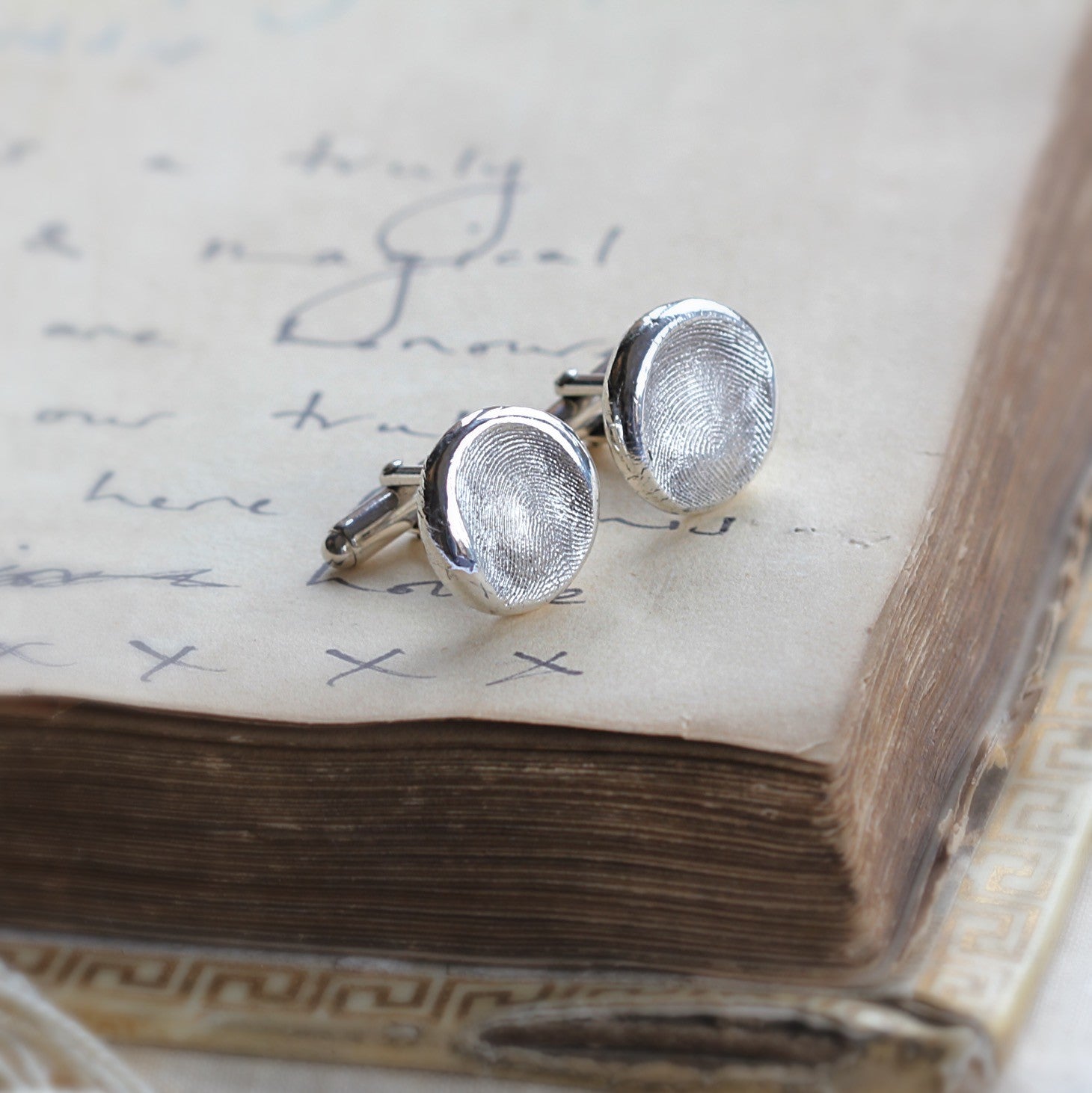 Fingerprint Button Cufflinks