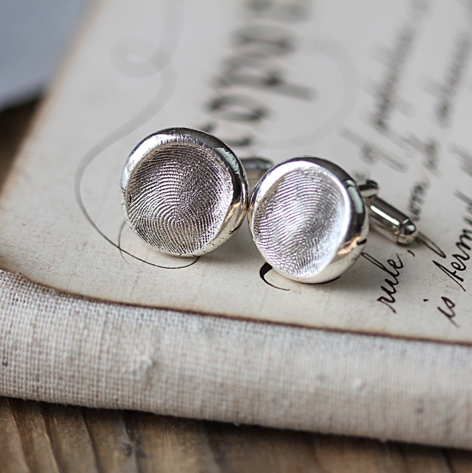 Fingerprint Button Cufflinks