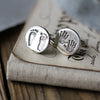 Round Hand & Footprint Cufflinks - Thumbnail 1