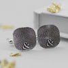 Monogram Rounded Square Fingerprint Cufflinks - Thumbnail 1