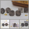 Monogram Rounded Square Fingerprint Cufflinks - Thumbnail 4