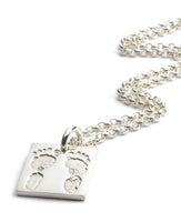 Hand & Footprint Square Charm Necklace