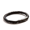 Luxury Black On Black Leather Bracelet - Thumbnail 1