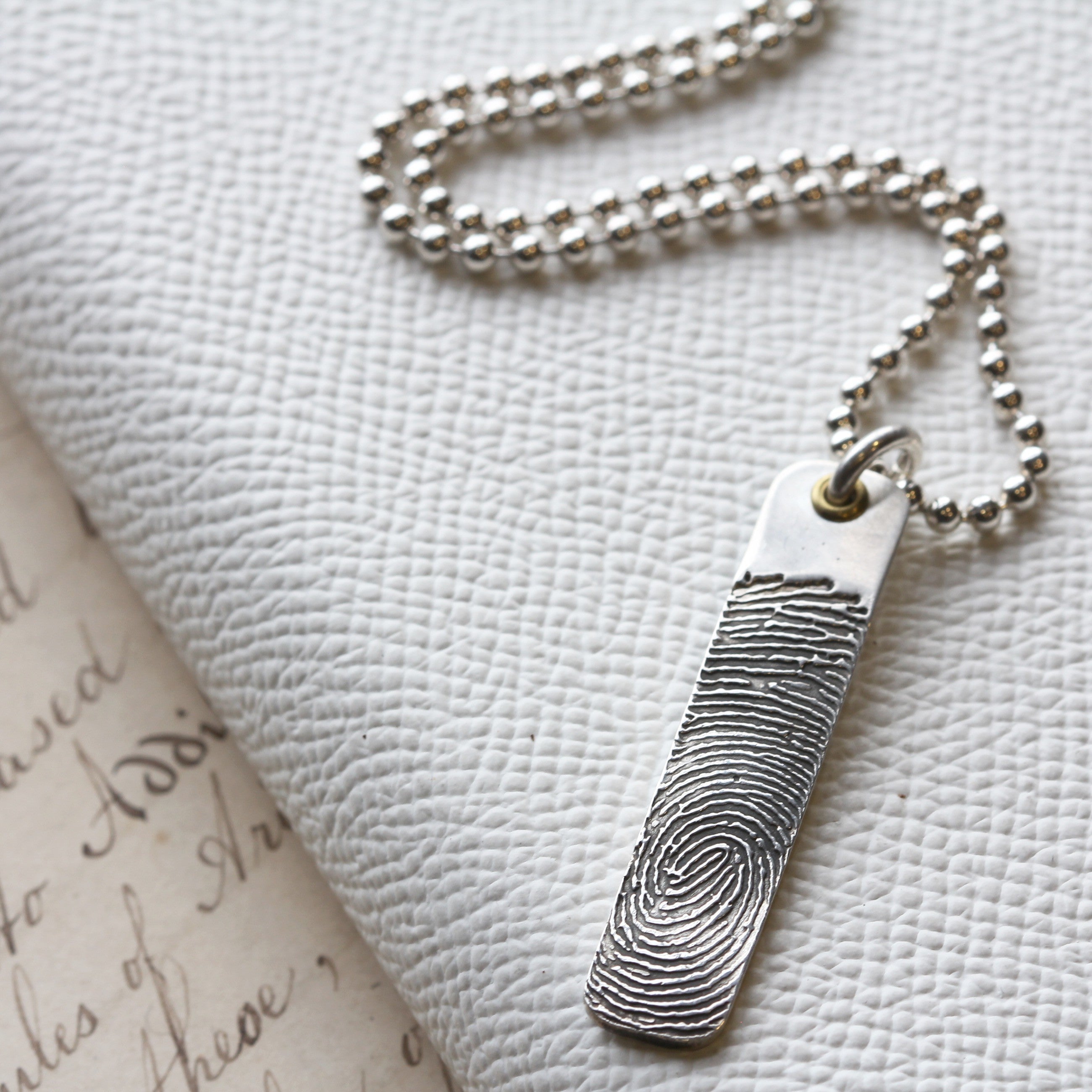 Fingerprint Ingot Necklace | Gorgeous Slim Necklace | Morgan & French