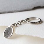 Fingerprint Teardrop Charm Keyring - Image 2