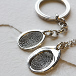 Fingerprint Teardrop Charm Keyring - Image 4