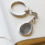 Fingerprint Teardrop Charm Keyring - Image 1