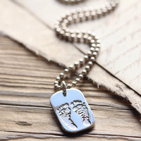 Hand & Footprint Dog Tag Necklace