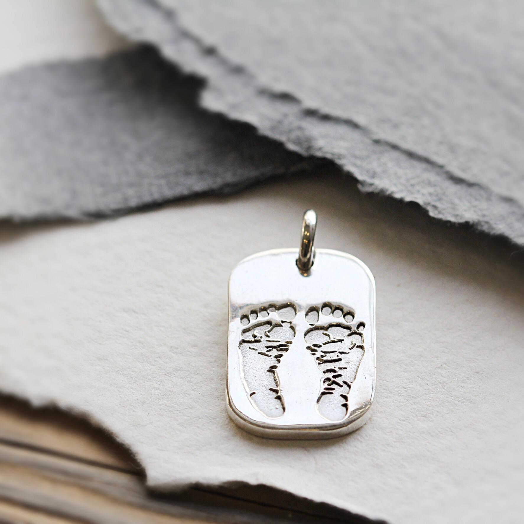 Individual Hand & Footprint Dog Tag Pendant