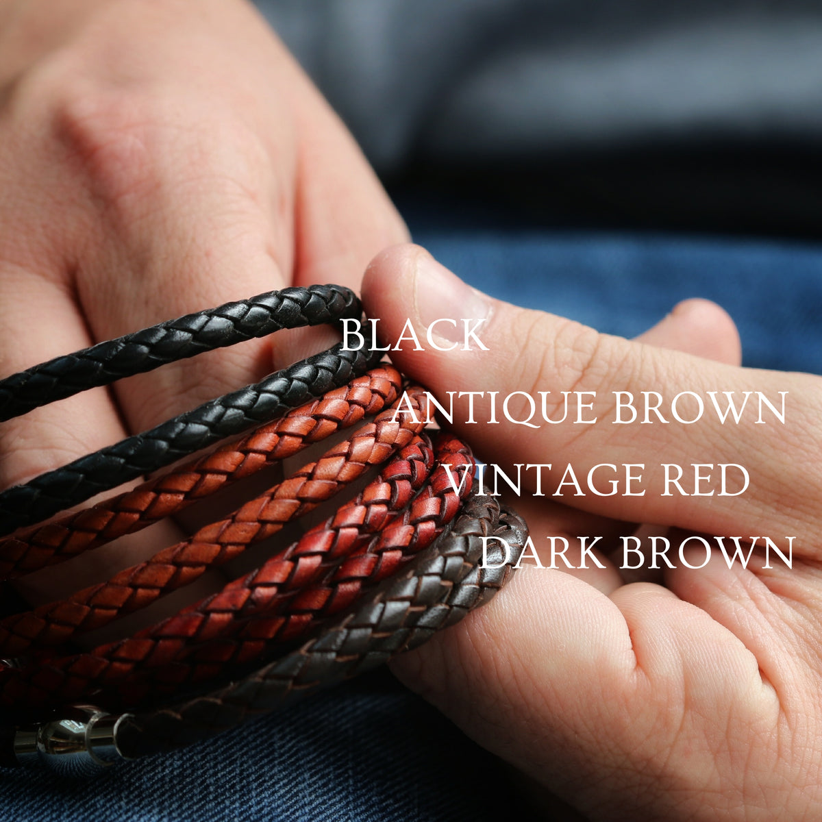 Leather Bracelets in Soft Nappa or Braided