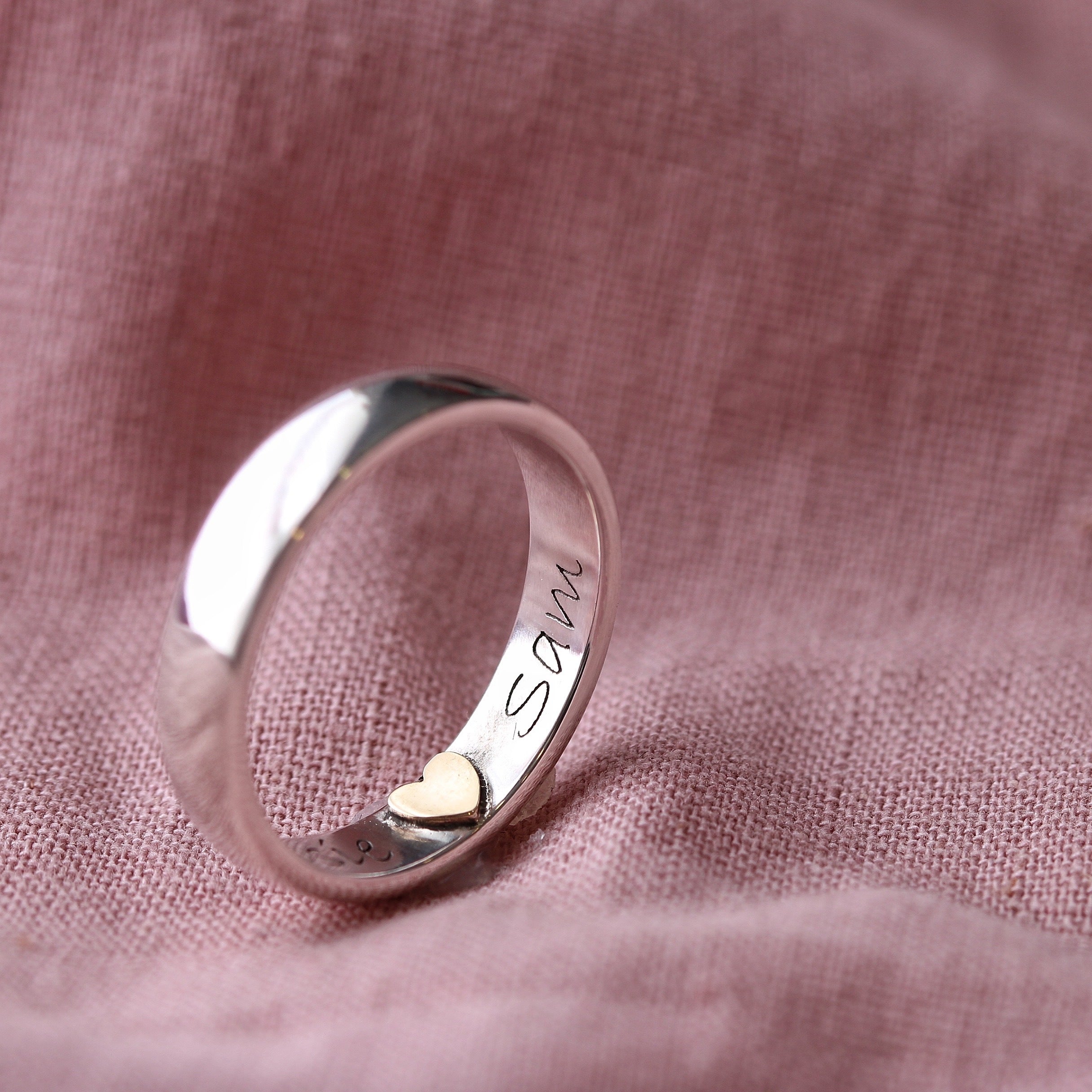 Heart Imprint Personalised Ring
