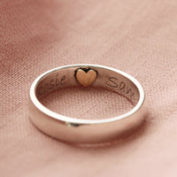 Heart Imprint Personalised Ring