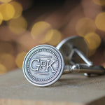 Three Initial Monogram Cufflinks