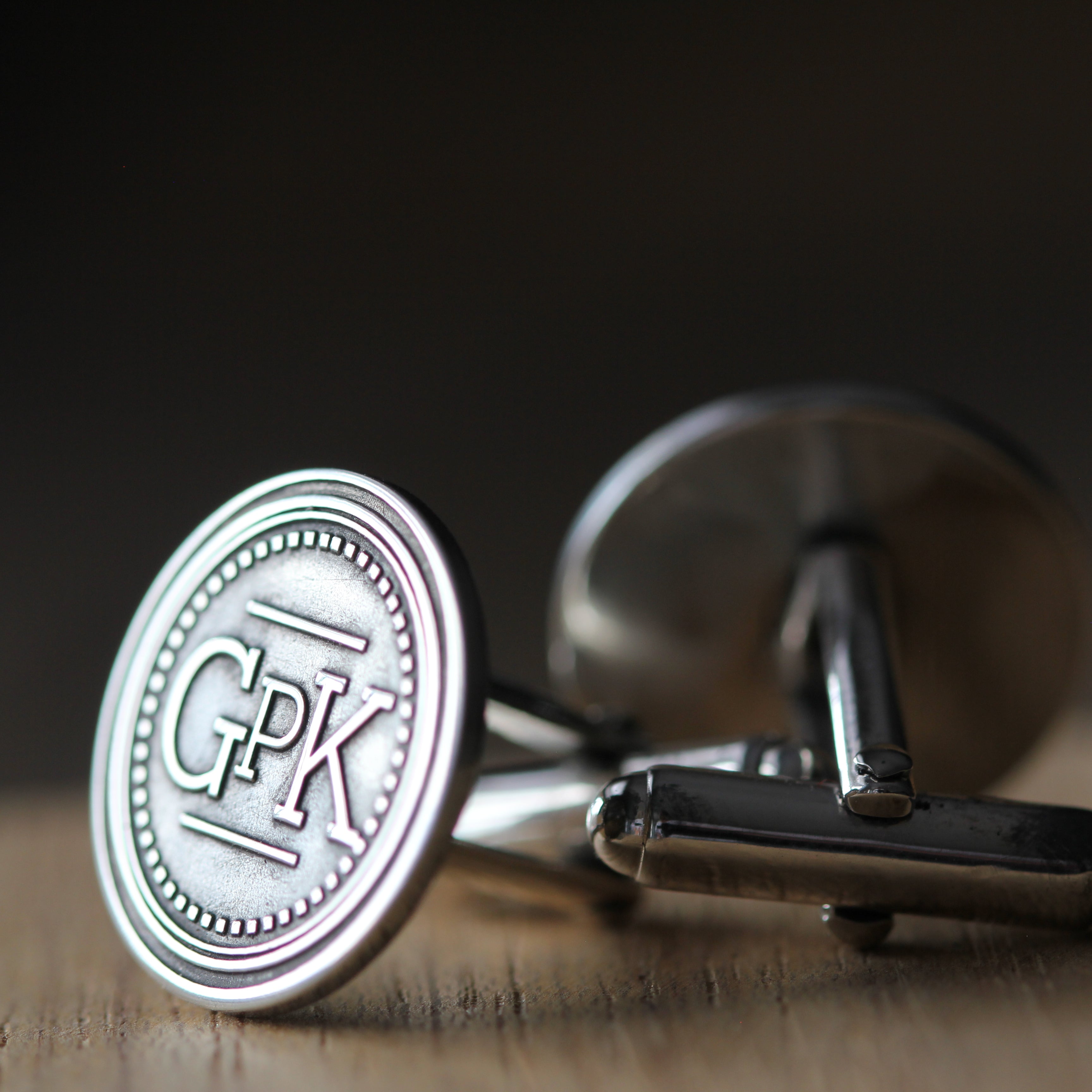 Three Initial Monogram Cufflinks